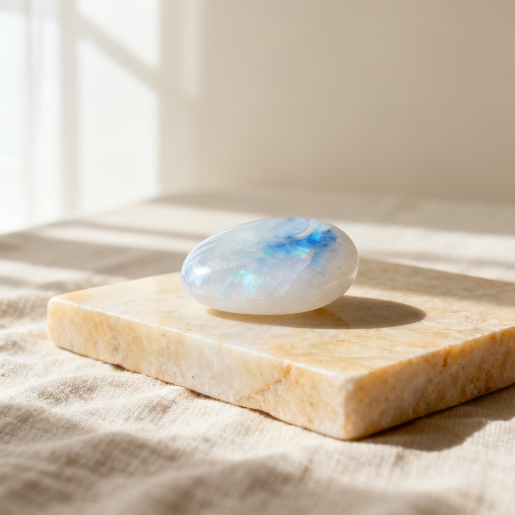 Moonstone Palm Stone